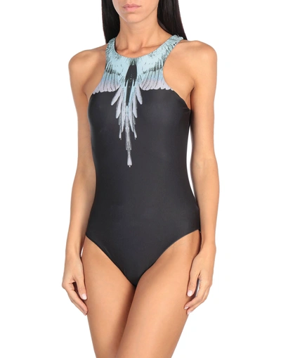 Marcelo Burlon County Of Milan One-piece Swimsuits In Black