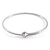 Anchor & Crew Sutton Gate Midi Geometric Silver Bangle In Silver
