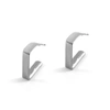 Anchor & Crew Hayward Right Angle Geometric Silver Earring Studs In Silver