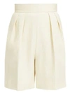 THEORY High-Waist Pleat-Front Shorts
