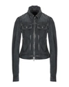 DIESEL BLACK GOLD Leather jacket,41866421KV 5