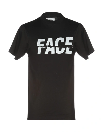 Facetasm Face Printed Cotton Jersey T-shirt In Black