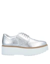 Hogan Lace-up Shoes In Silver
