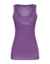 Liu •jo Tank Tops In Purple