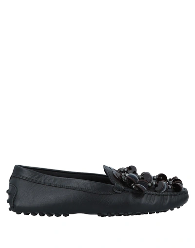 TOD'S TOD'S WOMAN LOAFERS BLACK SIZE 8 LEATHER,11647829FD 5