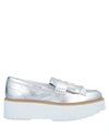 Hogan Loafers In Silver