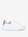 ALEXANDER MCQUEEN ALEXANDER MCQUEEN WOMENS WHITE WOMEN'S SHOW LEATHER PLATFORM TRAINERS,96652619