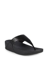Fitflop Lulu Molten Platform Thong Sandals In Black