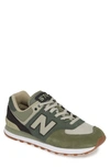 New Balance Men's 574 Military Patch Casual Sneakers From Finish Line In Mineral Green/black