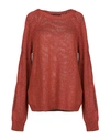 360 Sweater Knitted Pullover 'pearl' In Red