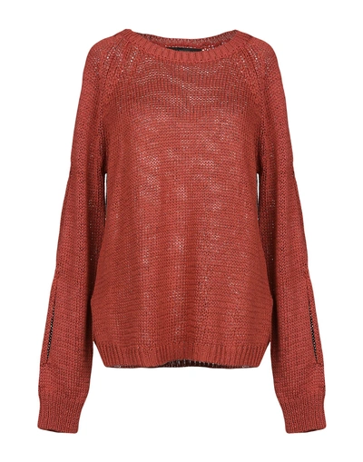 360 Sweater Knitted Pullover 'pearl' In Red