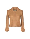 DSQUARED2 Leather outerwear,59138678TP 4