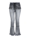 Ben Taverniti Unravel Project Ben Taverniti Unravel Flared Jeans Lace Raw Cut In Black