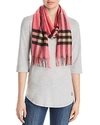 Burberry Giant Icon Check Cashmere Scarf In Bright Rose