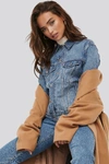 LEVI'S EXBOYFRIEND SOFT TRUCKER JACKET BLUE