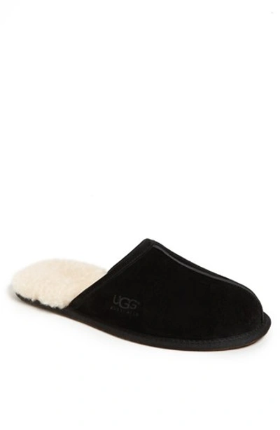 Ugg Scuff Suede Slippers In Black