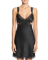 Stella Mccartney Clara Whispering Cutout Lace-trimmed Stretch-silk Charmeuse Satin Chemise In Charcoal