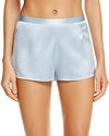 La Perla Silk Side-button Lounge Shorts In Light Blue