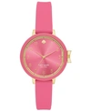 KATE SPADE KATE SPADE NEW YORK WOMEN'S PARK ROW PINK SILICONE STRAP WATCH 34MM