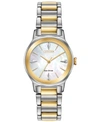 CITIZEN ECO-DRIVE WOMEN'S AXIOM TWO-TONE STAINLESS STEEL BRACELET WATCH 28MM