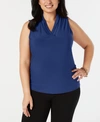 ANNE KLEIN PLUS SIZE PLEATED SHELL