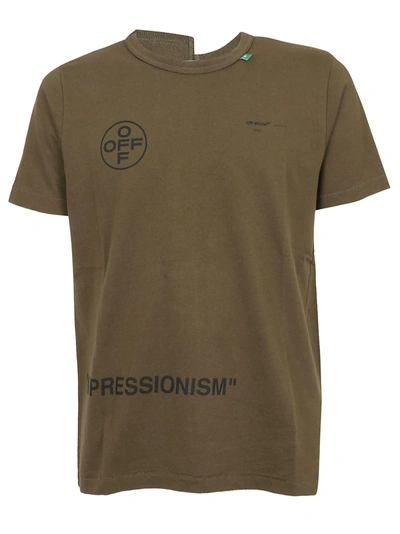 Off-white Off White Slim Fit T-shirt In Military Green