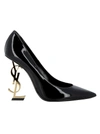 SAINT LAURENT BLACK LEATHER PUMPS,10805775