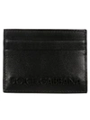 DOLCE & GABBANA EMBOSSED LOGO CARD CASE,10805779