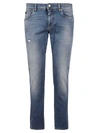 DOLCE & GABBANA CLASSIC FADED JEANS,10805765