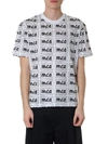 MCQ BY ALEXANDER MCQUEEN METAL REPEAT LOGO WHITE COTTON T-SHIRT,10806281