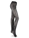 WOLFORD IRIS OPEN KNIT FLORAL TIGHTS,0400099376538