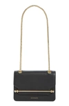 Strathberry Mini East/west Leather Crossbody Bag In Black
