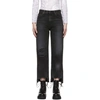 R13 R13 BLACK CROPPED HIGH-RISE CAMILLE JEANS