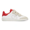 ISABEL MARANT ISABEL MARANT RED AND WHITE BETH SNEAKERS
