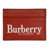 BURBERRY BURBERRY BLACK AND RED CREST CARD HOLDER