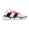 Moncler White Bubble Sneakers In 002.white