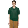 DRIES VAN NOTEN DRIES VAN NOTEN GREEN KNIT NESTOR POLO