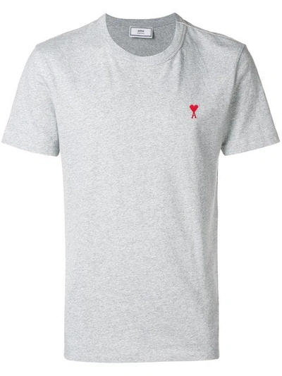 Ami Alexandre Mattiussi 'ami De Coeur' T-shirt In Grey