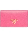 PRADA LOGO-PLAQUE FOLDING WALLET