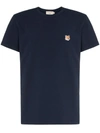 Maison Kitsuné T-shirt With Pocket And Baby Fox Patch In Ink Blue