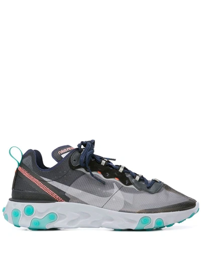 NIKE REACT ELEMENT 87 "BLACK/MIDNIGHT NAVY" SNEAKERS