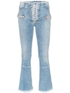 BEN TAVERNITI UNRAVEL PROJECT CROPPED FRAYED JEANS