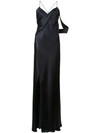 MICHELLE MASON STRAPPY WRAP COWL GOWN