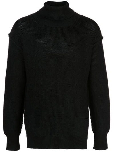 The Viridi-anne Turtleneck Knit Sweater - 黑色 In Black