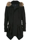 THE VIRIDI-ANNE THE VIRIDI-ANNE STRUCTURED FUR PARKA - 黑色