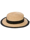 GIGI BURRIS MILLINERY SMALL STRAW HAT