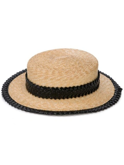 Gigi Burris Millinery Small Straw Hat - 棕色 In Brown