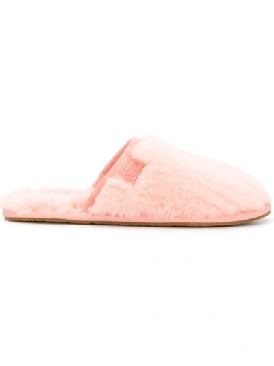 Ugg Fur Lined Slippers In Pink