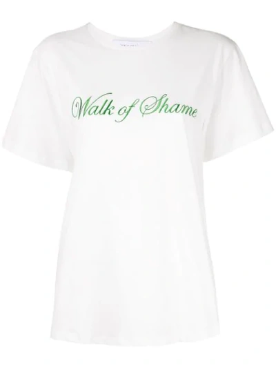 Walk Of Shame Printed Logo T In White