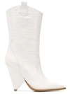 ALDO CASTAGNA ALDO CASTAGNA CONE HEEL BOOTS - WHITE